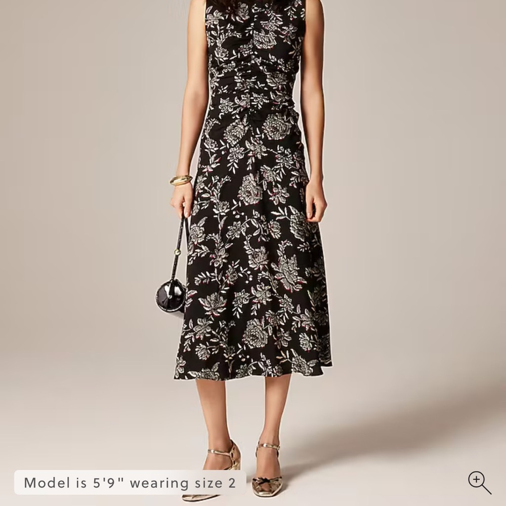 JCrew NWT Midi Black Dress